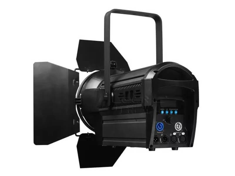 广州无声 200W RGBW 4in1 Led Fresnel Spot Cob Dmx 视频演播室灯变焦调光聚光灯